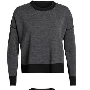 Icebreaker Carrigan Reversible Sweater Sweatshirt 100% merino wool